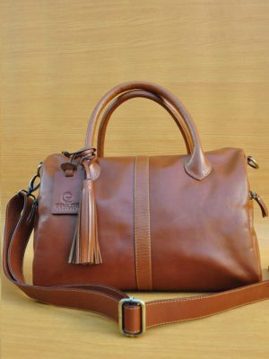 Erzhi Bag - Brown GL3 Jual Tas Kulit Asli Jogja Genkzhi Leather