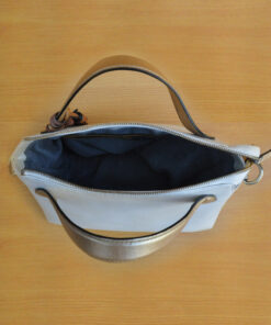 Fero Bag - Golden White GL19 Jual Tas Kulit Asli Jogja Genkzhi Leather